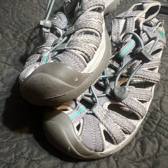 Keen Whisper Women’s Hiking Walking Sandals - Size 8.5, Gray / Peacock - Picture 7 of 9